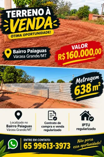 VENDO TERRENO PAIAGUAS VG