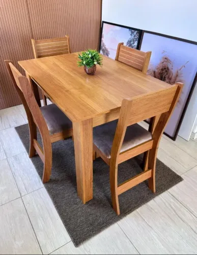 PROMOÇÃO Mesa de jantar com 4 cadeiras nova