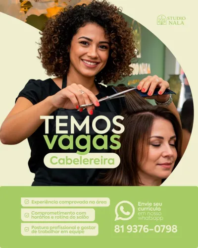 Vagas para Cabeleireira