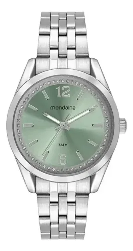 Relógio Feminino Mondaine Quartz Verde|prata