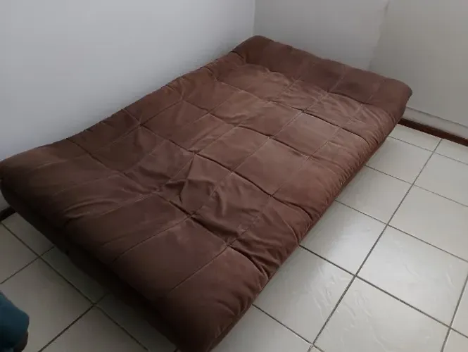 Sofá cama de casal tecido Suede 