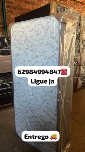 Cama box solteiro novo
