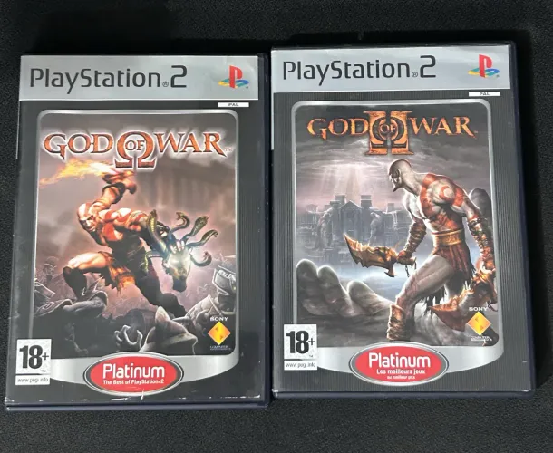 Kit God of War 1 e 2 - ps2 original europeu