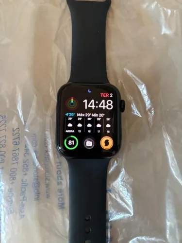 Apple Watch SE 2 geração GPS 44mm Preto Na caixa e Nota Fiscal Ótimo estado