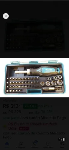 Makita jogo de bits e soquetes com catraca