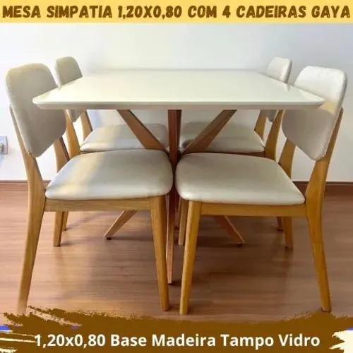 Mesa Simpatia c 4 cadeiras Gaya 