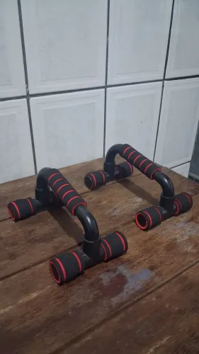 Barra De Chão Apoio Para Flexão Ergonômicas Exercício Fitness