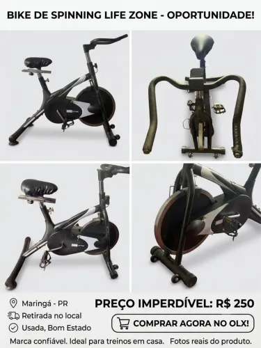 Bicicleta Spinning Life Zone - Treino em Casa