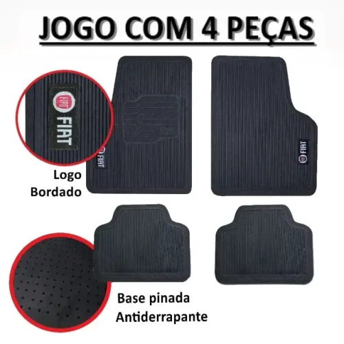 Jogo de Tapetes Emborrachados Original Novo Para Carros Fiat Uno Vivace