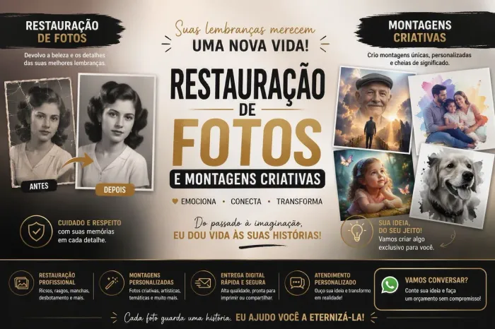 Restauração de fotos e Criação 