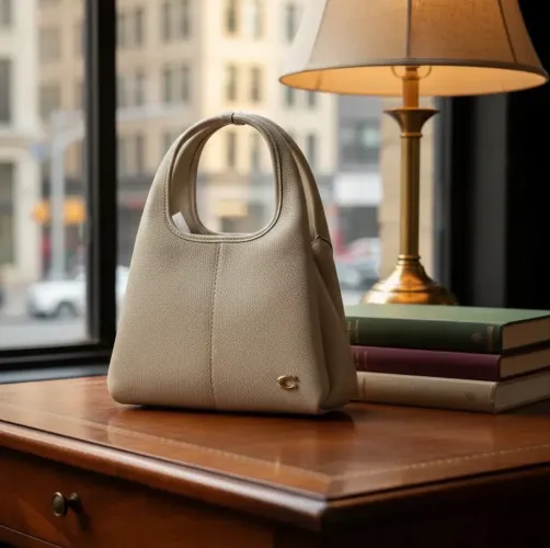 Bolsa Coach Lana Shoulder Bag 23 Couro Marfim - Original com Etiqueta