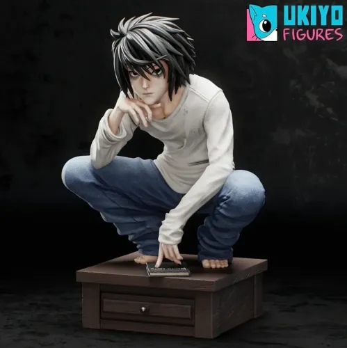 Estátua L Lawliet: A Posição Clássica da Genialidade (Death Note - escala 1/6)