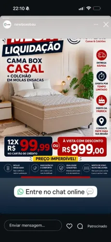 Cama casal super oferta