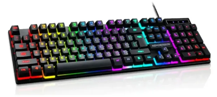 Teclado Gamer Semi Mecânico Newdragon ND-2086 RGB USB ABNT2 para PC e Console