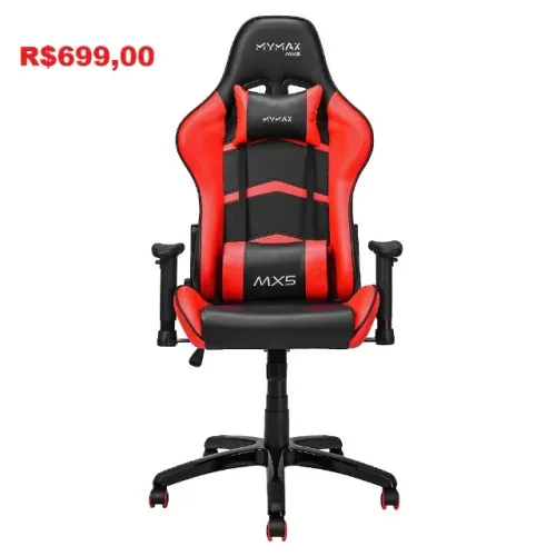 Cadeira Gamer Mymax Mx5 Preta e Vermelha