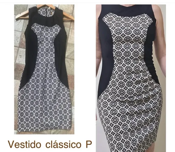 Vestido clássico P estica