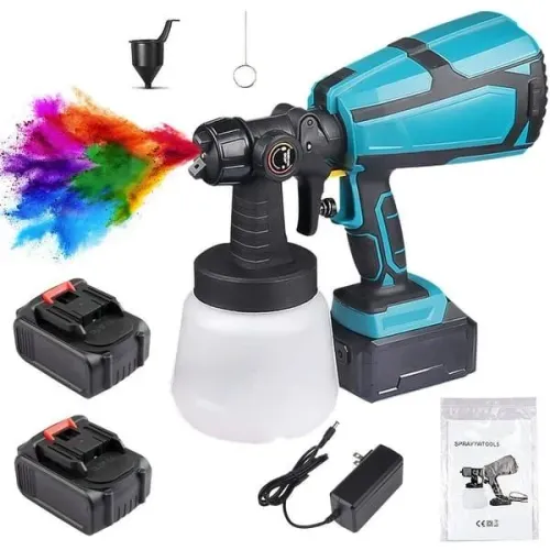 Aparelho pistola pintura portatil 2 bateria sem fio