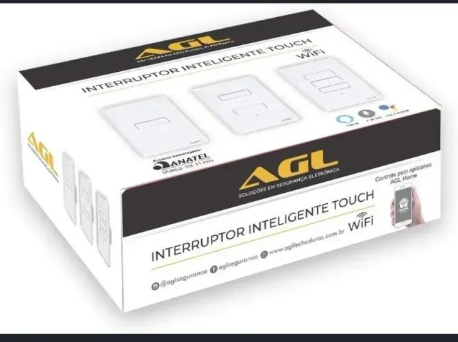 Interruptor inteligente touch Wi-Fi 2 teclas AGL
