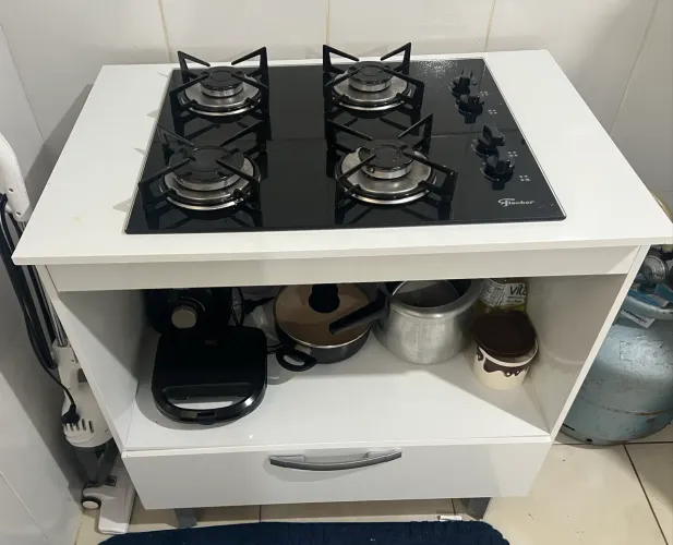 Cooktop Fischer com o armário