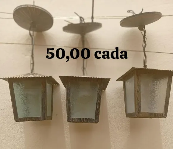 Lustre Pendente retro ouro velho