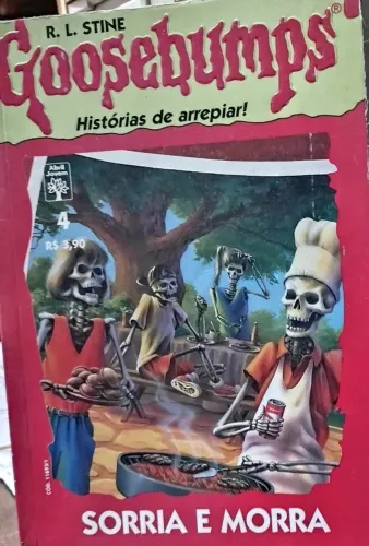 Livro Goosebumps 4 - Histórias de Arrepiar - Sorria e Morra - R.L. Stine - Abril - 1992