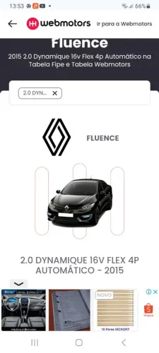 Renault Fluence Sed. Dynamique 2.0 16V Flex Aut. 2015