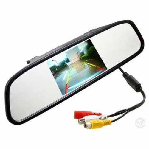 Espelho Retrovisor Com Monitor Lcd Para Câmera De Ré Tv Dvd