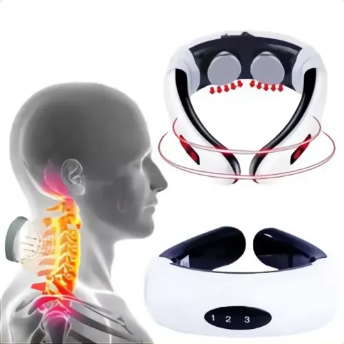 Massageador de Pescoço e Lombar Shiatsu Colar Cervical