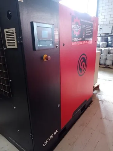Compressor parafuso Chicago Pneumatic 100 HP com inversor de frequência 