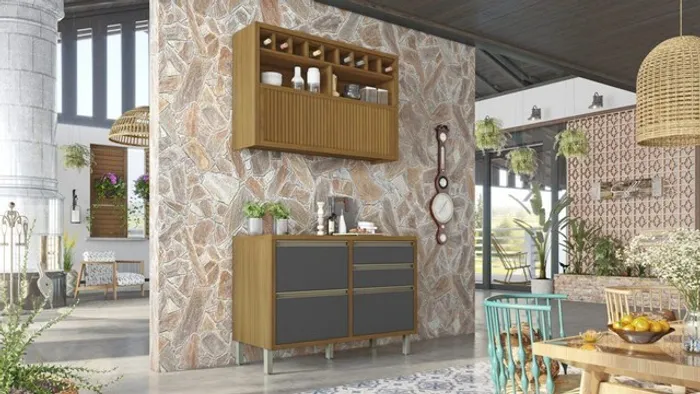 SUPER AÉREO + BALCÃO COZINHA MÓVEL PRIMEIRA LINHA T2