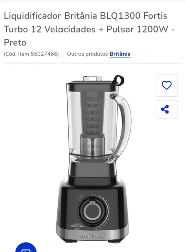 Liquidificador Britânia blq1300 220v