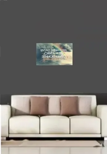 Quadro Decorativo Cristão Evangelismo Gospel Então Minha alma...