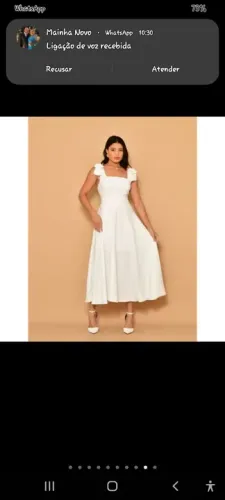 Vestido branco laço, tamanho M