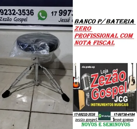 Banco para bateria zero profissional com nota fiscal