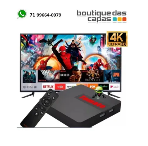 Tv Box Smart 4k Ultra Hd 8Gb + 1Gb Ram Wifi Tomate MCD-121  Transforme sua TV em Smart