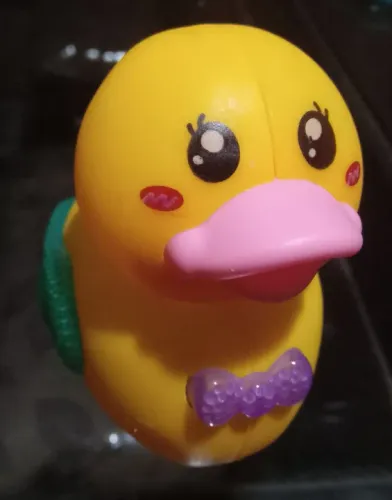 Patinho em plástico movido em corda por fricção