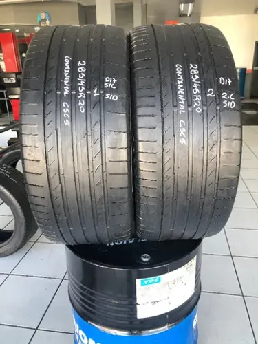 Kit 02 Pneus 285/45r20 Continental Contisportcontact 5 (Usados) 1/2