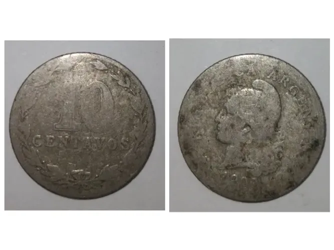 Moedas Antigas Argentina 1909 1920 1949 1951 1955 1956