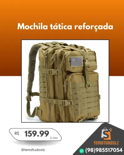 MOCHILA TÁTICA REFORÇADA (LOJATEMDTUDOSLZ)