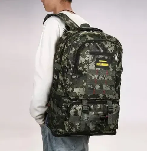 Mochila de Viagem Grande de 60L Expansível Camuflada Esportiva z808