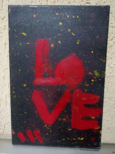 Tela Decorativa Love