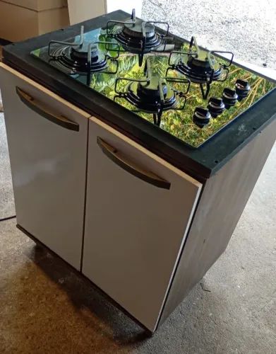 FOGÃO COOKTOP COM BALCÃO FUNCIONANDO PERFEITAMENTE 