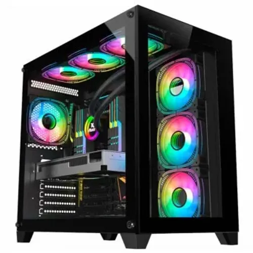 Gabinete Gamer K-Mex Space ATX, CG-P2R4, Lateral e Frontal Vidro Temperado, Sem Fan,