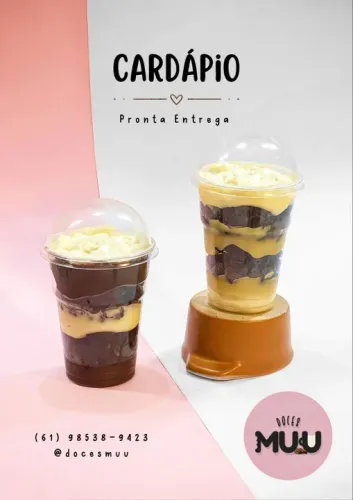 Copos da Felicidade e Brownies -Sobremesas deliciosas e prontas para entrega
