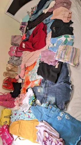 Lote de roupas infantil menina tamanho 6 a 8 anos 