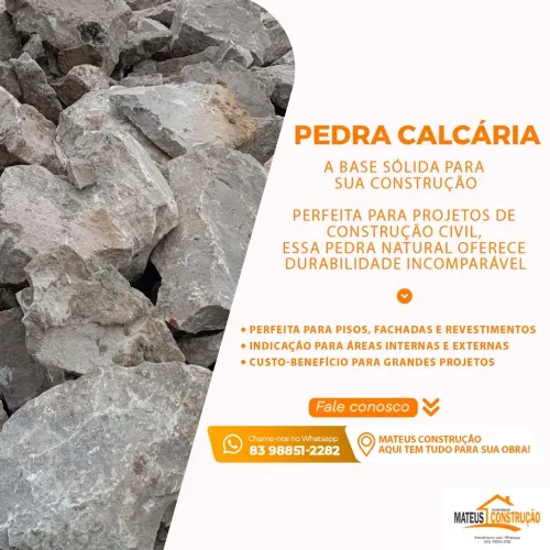 PEDRA CALCÁRIA E PEDRA RACHÃO