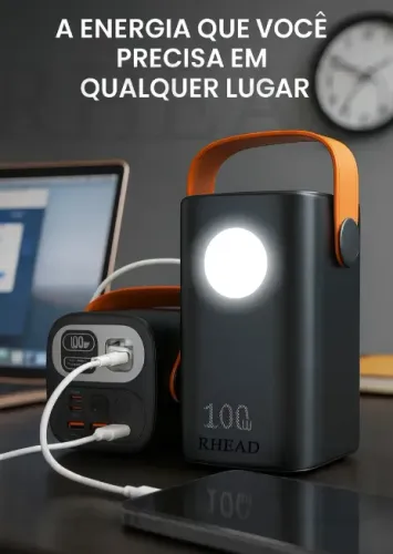 Power Bank 60.000mah 100w Para - Starlink Mini Ultra Rápido Carregador Portátil E Notebook
