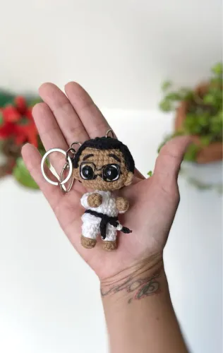 Chaveiro Caneta Personalizada Pessoa Personalizada Amigurumi Super Herói Presente