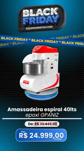 Amassadeira espiral 40 kg trifásica 380v