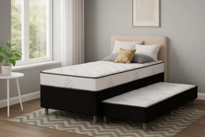Cama box com auxiliar (Frete grátis)